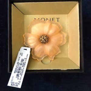 Monet Flower Brooch NWT